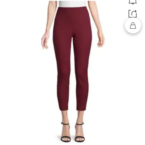 NWOT Elie Tahari Jessalyn Bi-Stretch Pants Burgundy - Picture 1 of 10